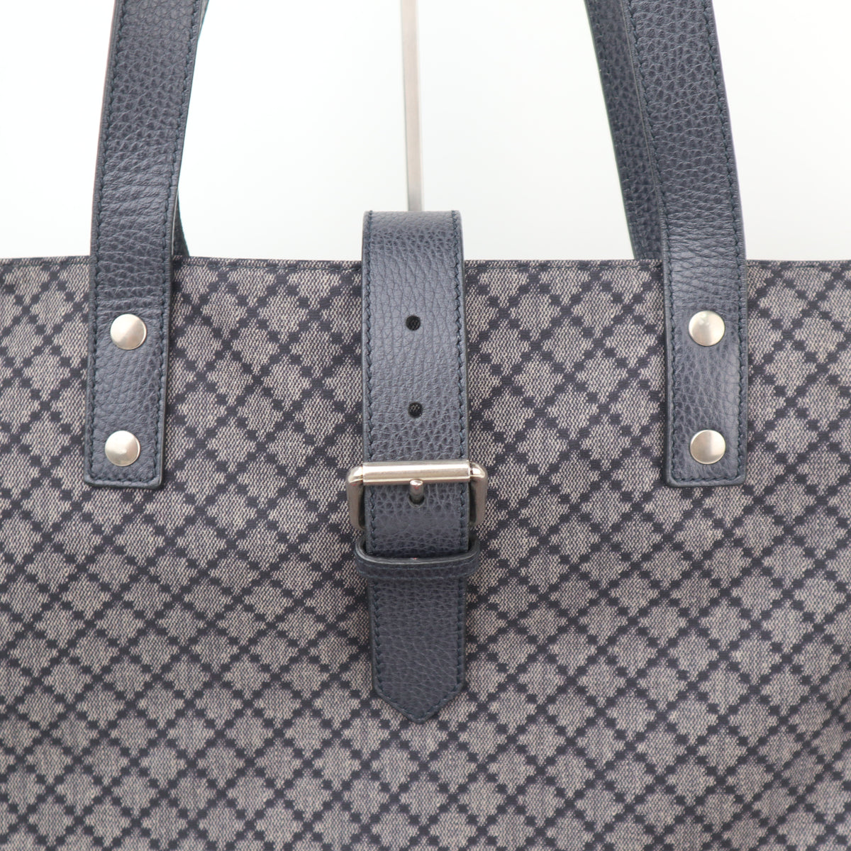 C2638# Gucci Tote Bag Diamante | Pre-Owned Very Good Brown Diamante Leather
