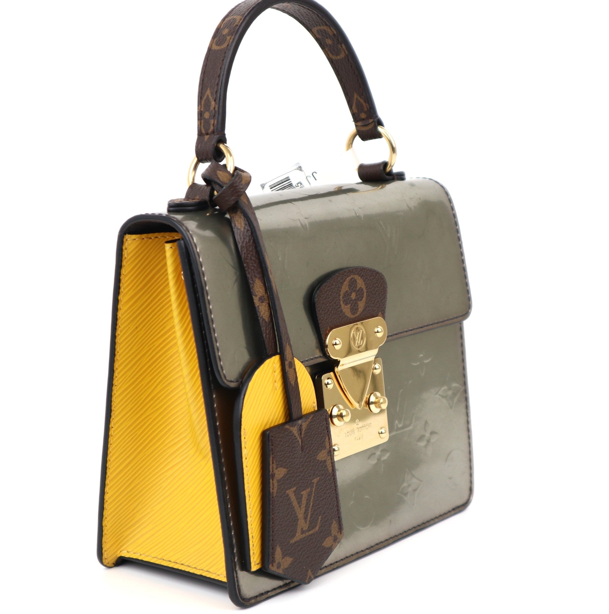 C1185 Louis Vuitton Vernis Epi Monogram Spring Street Bitume Metallise-Pre Owned