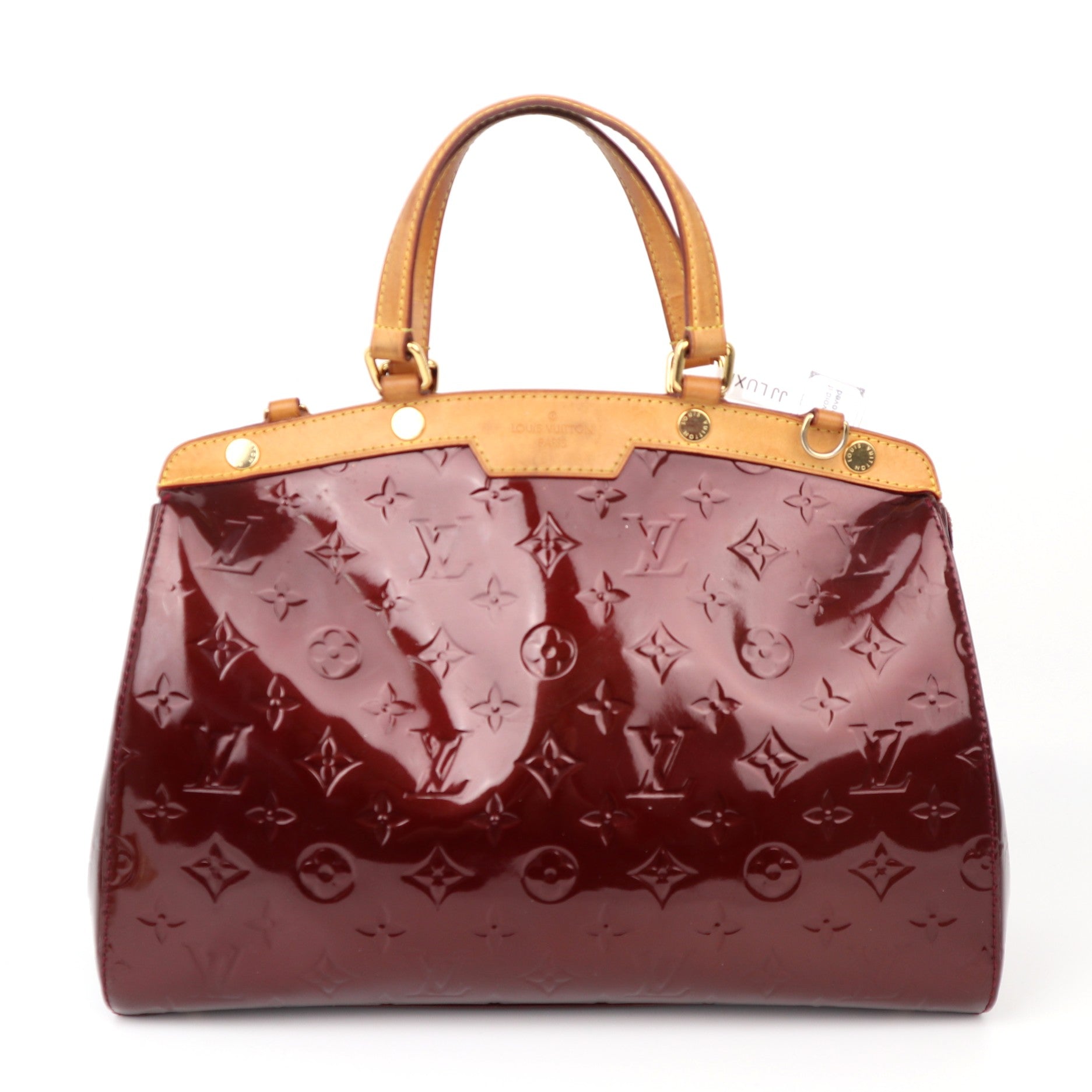 C1195 Louis Vuitton Rouge Fauviste Monogram Vernis Brea MM Bag-Pre Owned