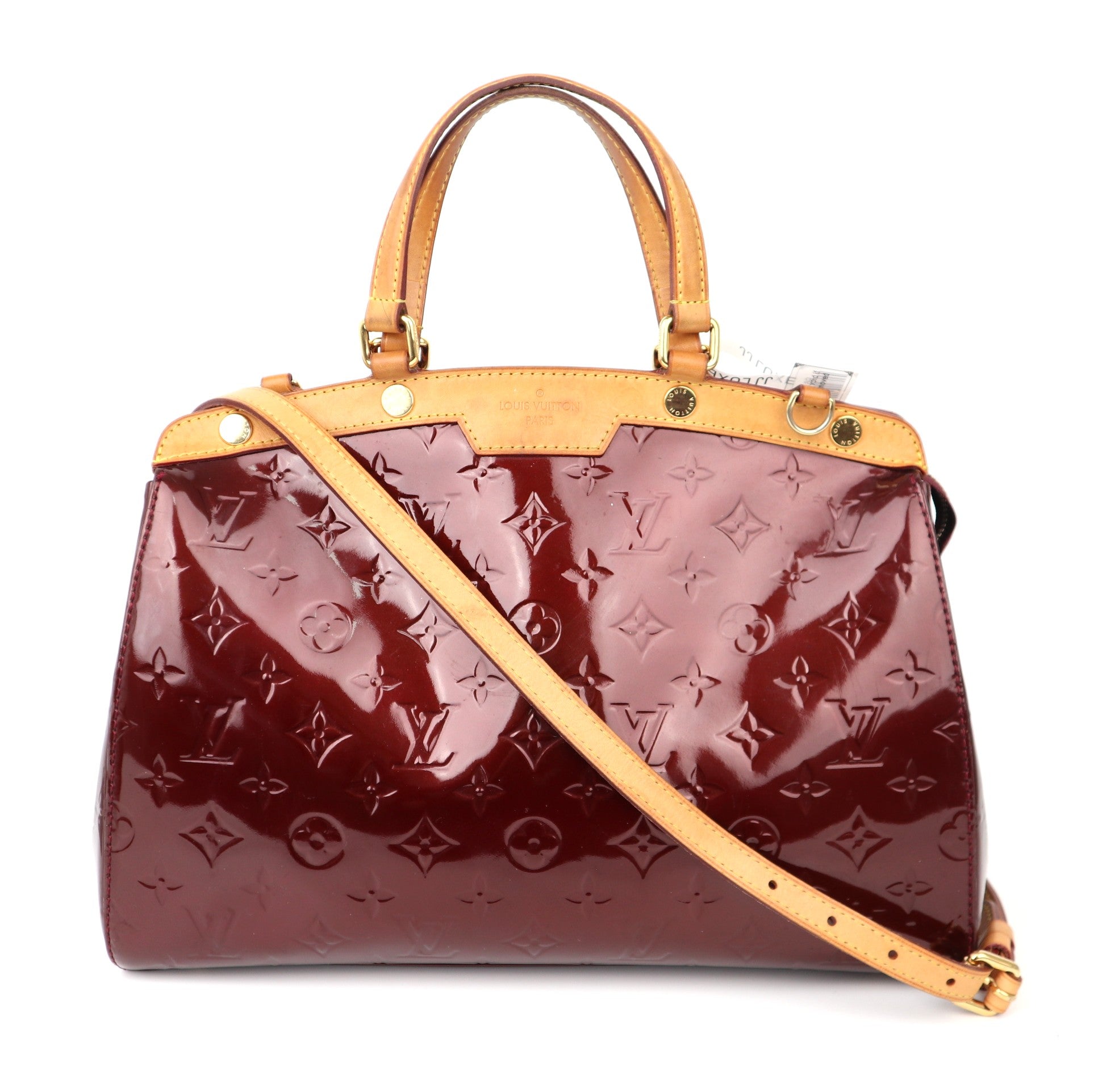 C1195 Louis Vuitton Rouge Fauviste Monogram Vernis Brea MM Bag-Pre Owned