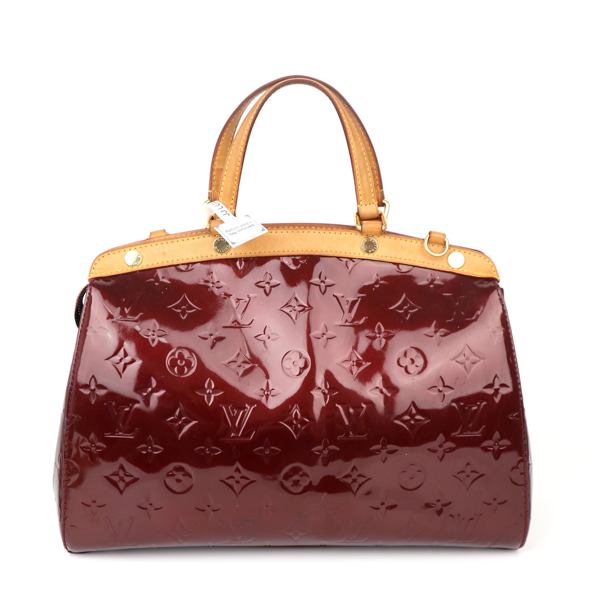 C1195 Louis Vuitton Rouge Fauviste Monogram Vernis Brea MM Bag-Pre Owned