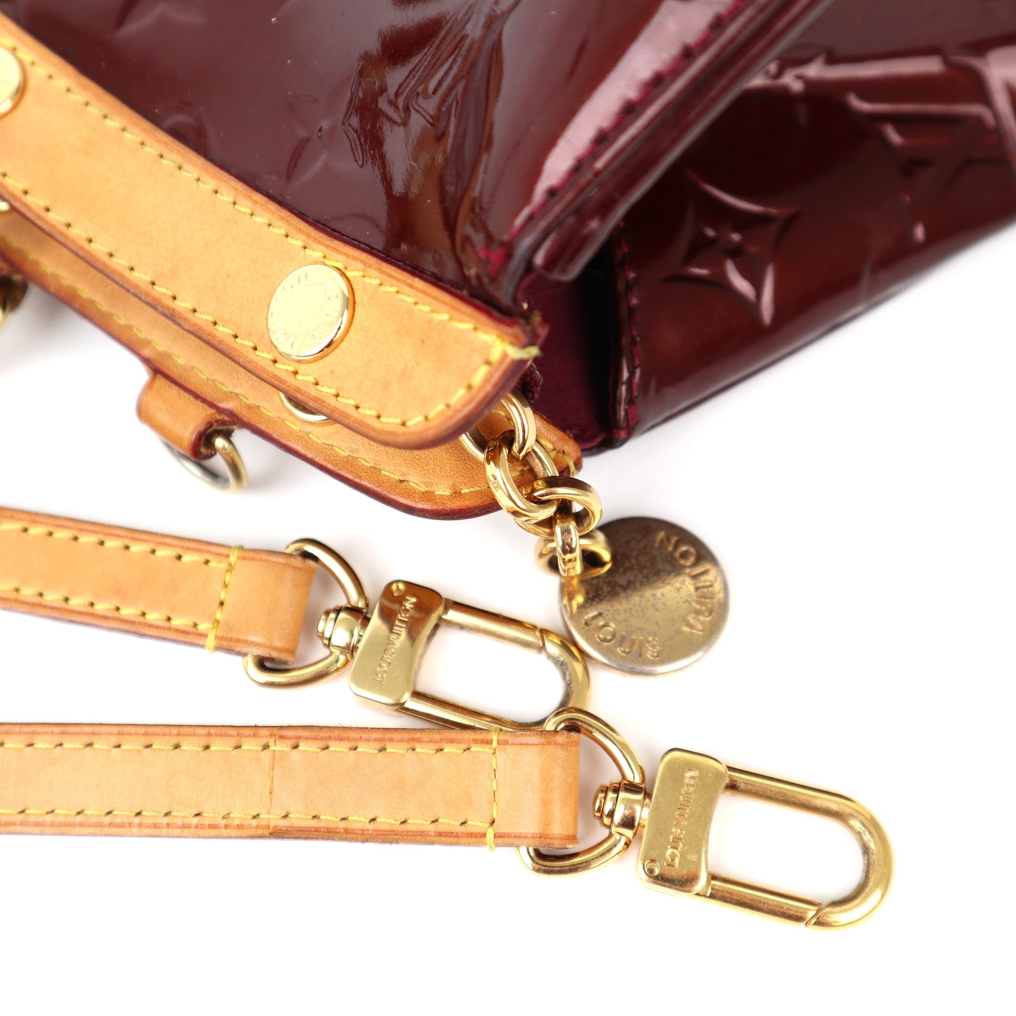 C1195 Louis Vuitton Rouge Fauviste Monogram Vernis Brea MM Bag-Pre Owned
