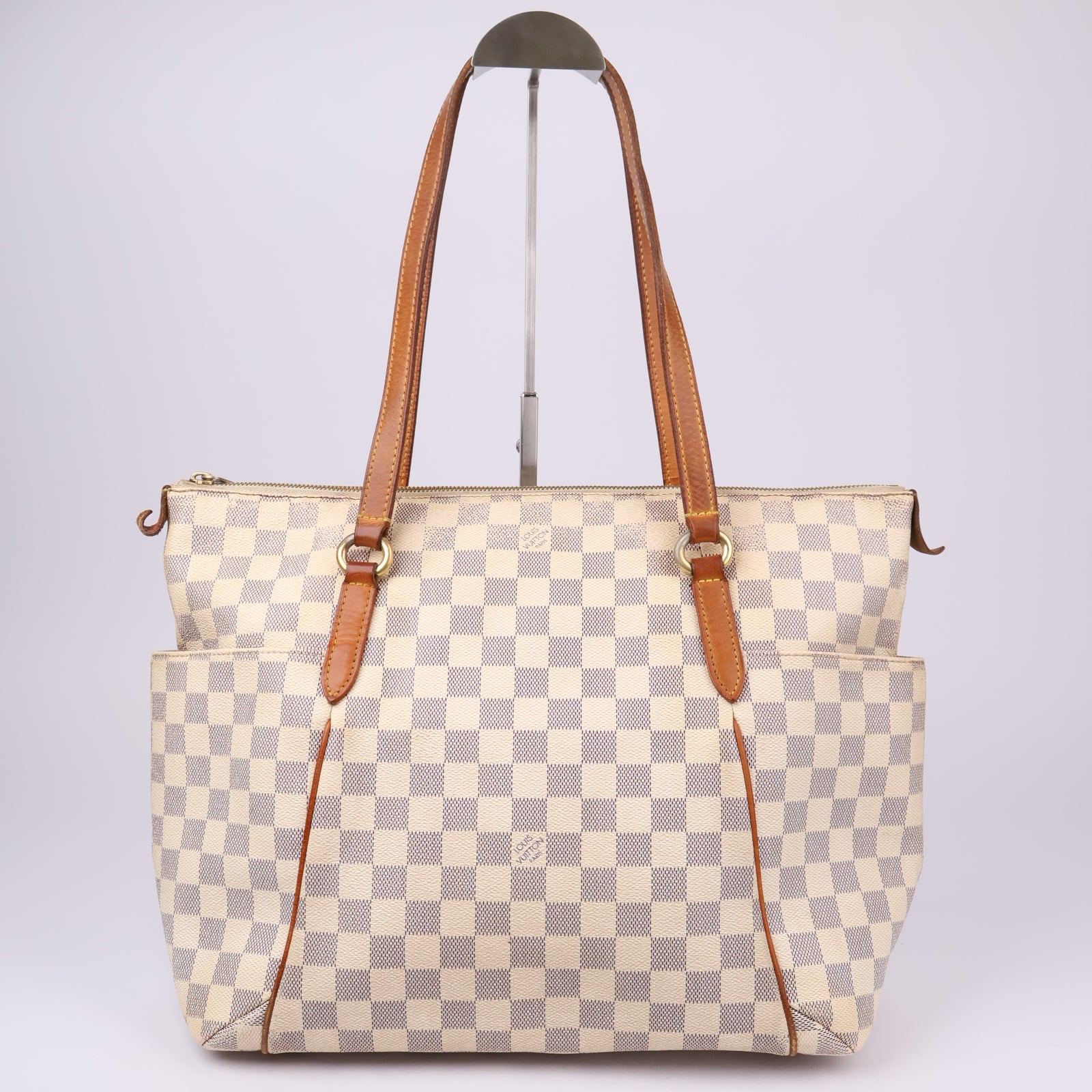 J1214- Louis Vuitton Totally MM Damier Azur Coated Canvas Bag - Pre Owned