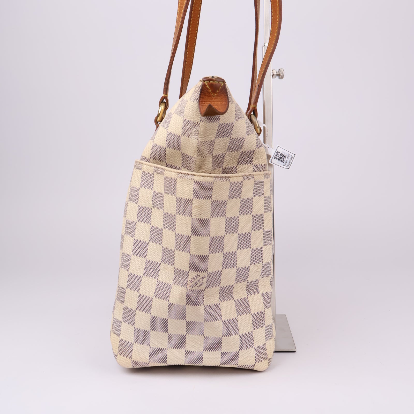 J1214- Louis Vuitton Totally MM Damier Azur Coated Canvas Bag - Pre Owned