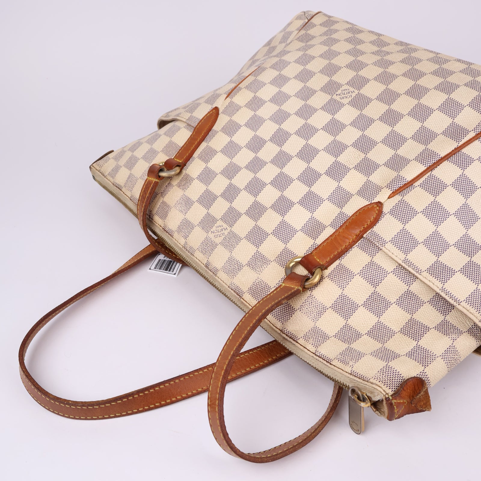 J1214- Louis Vuitton Totally MM Damier Azur Coated Canvas Bag - Pre Owned