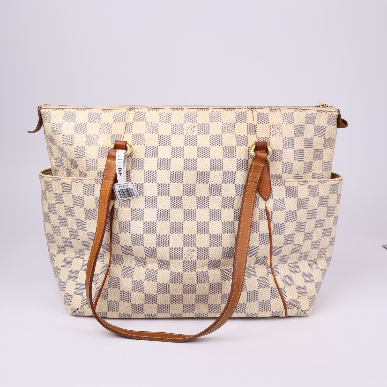 J1214- Louis Vuitton Totally MM Damier Azur Coated Canvas Bag - Pre Owned