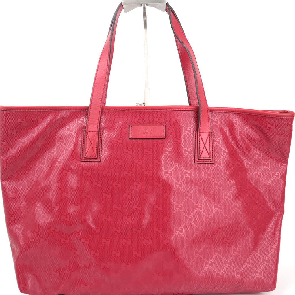 C2662 Gucci Tote Bag GG Imprimé Medium | Pre-Owned Excellent Pink Polyvinyl chloride (PVC) GG Imprimé