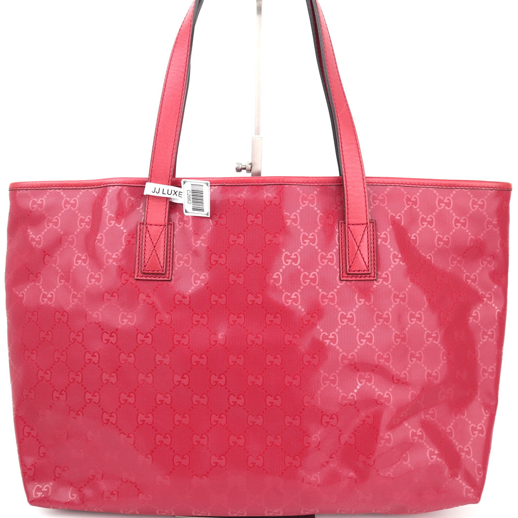 C2662 Gucci Tote Bag GG Imprimé Medium | Pre-Owned Excellent Pink Polyvinyl chloride (PVC) GG Imprimé