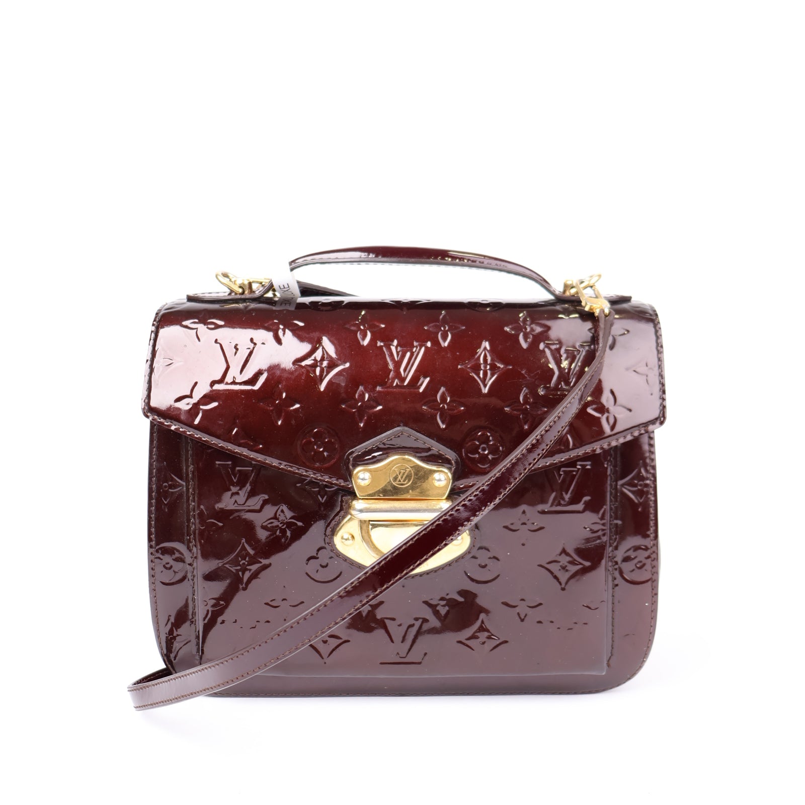 J1176-Louis Vuitton Purple Monogram Vernis Miranda- Pre Owned
