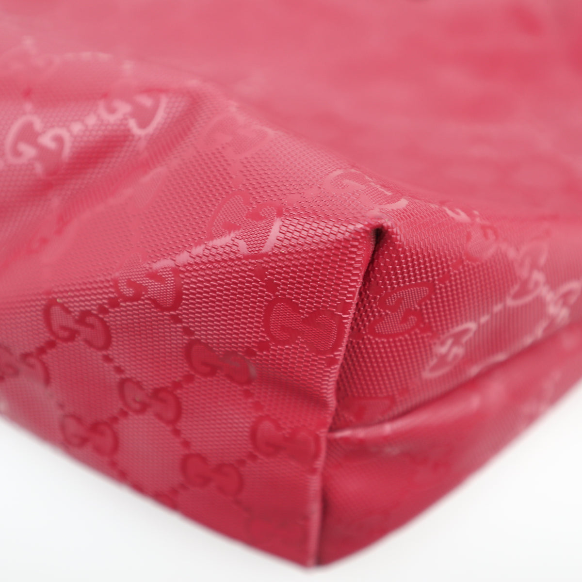 C2662 Gucci Tote Bag GG Imprimé Medium | Pre-Owned Excellent Pink Polyvinyl chloride (PVC) GG Imprimé