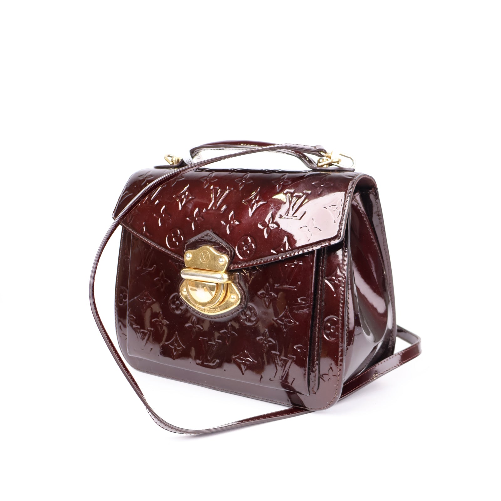 J1176-Louis Vuitton Purple Monogram Vernis Miranda- Pre Owned