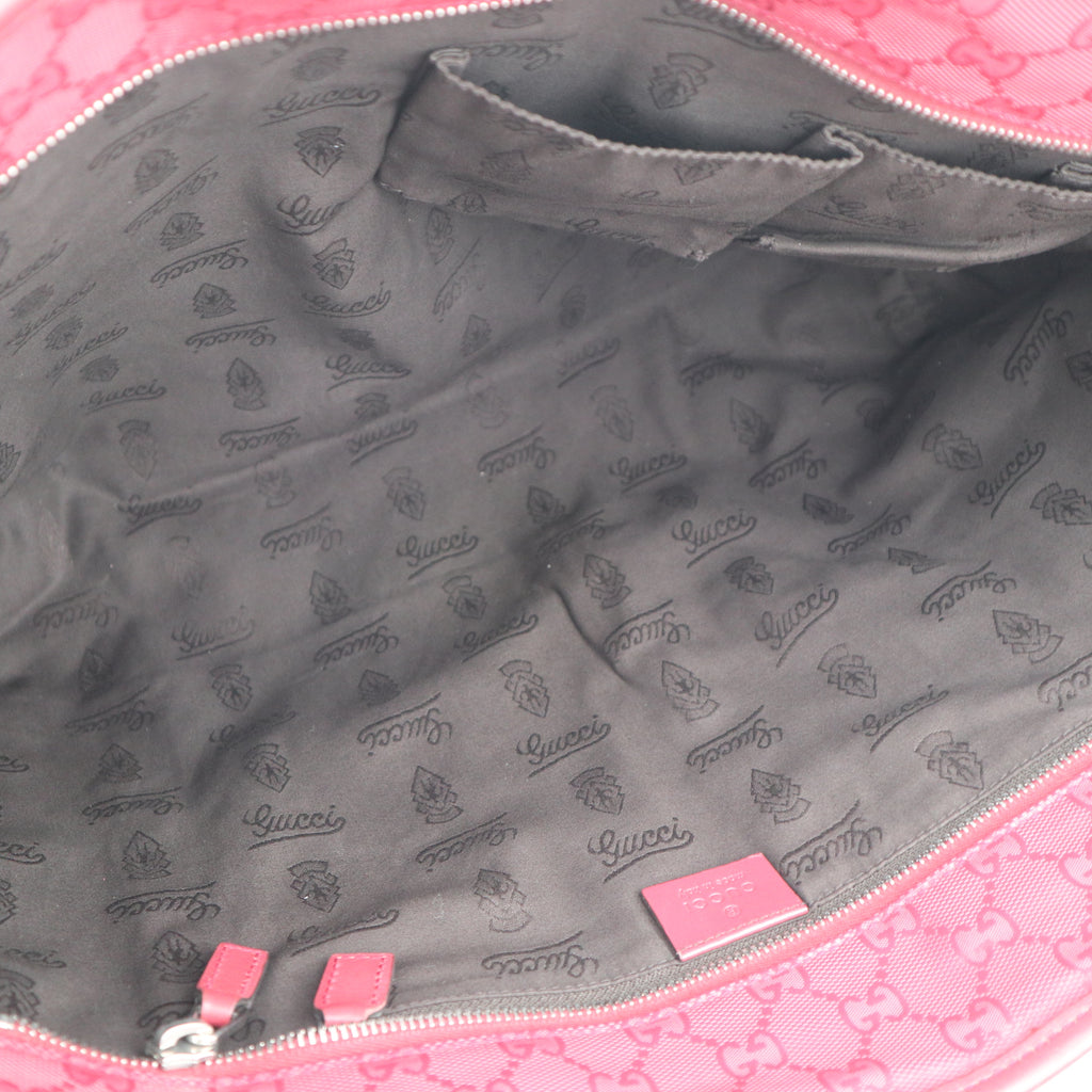 C2662 Gucci Tote Bag GG Imprimé Medium | Pre-Owned Excellent Pink Polyvinyl chloride (PVC) GG Imprimé