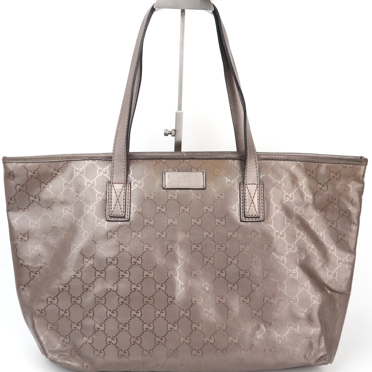 C2663 Gucci Tote Bag GG Imprimé Medium | Pre-Owned Very Good Light Purple Polyvinyl chloride (PVC) GG Imprimé