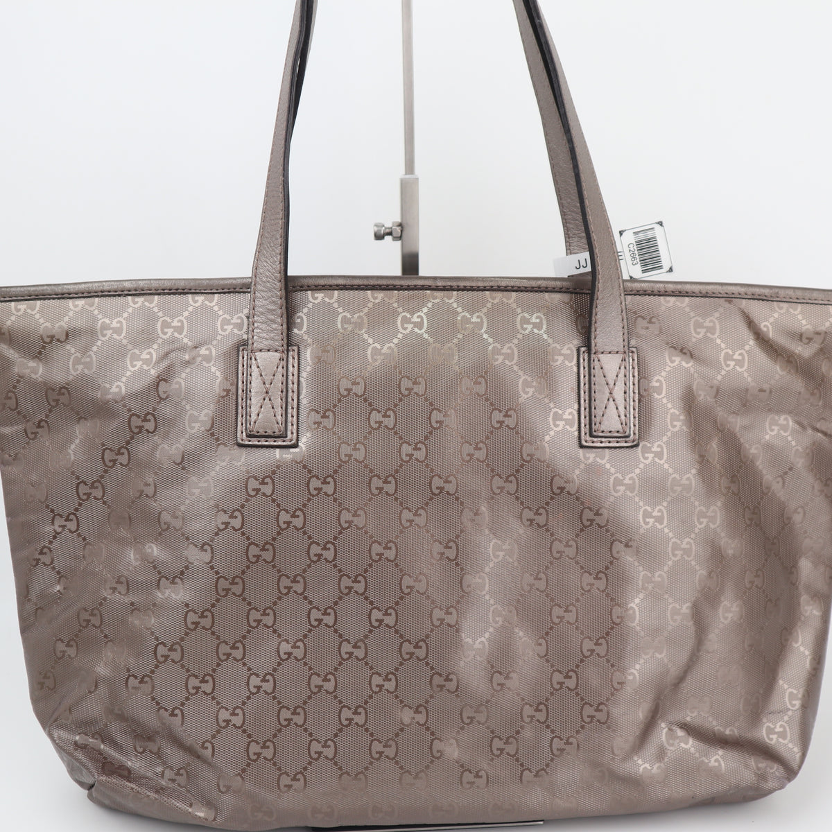 C2663 Gucci Tote Bag GG Imprimé Medium | Pre-Owned Very Good Light Purple Polyvinyl chloride (PVC) GG Imprimé