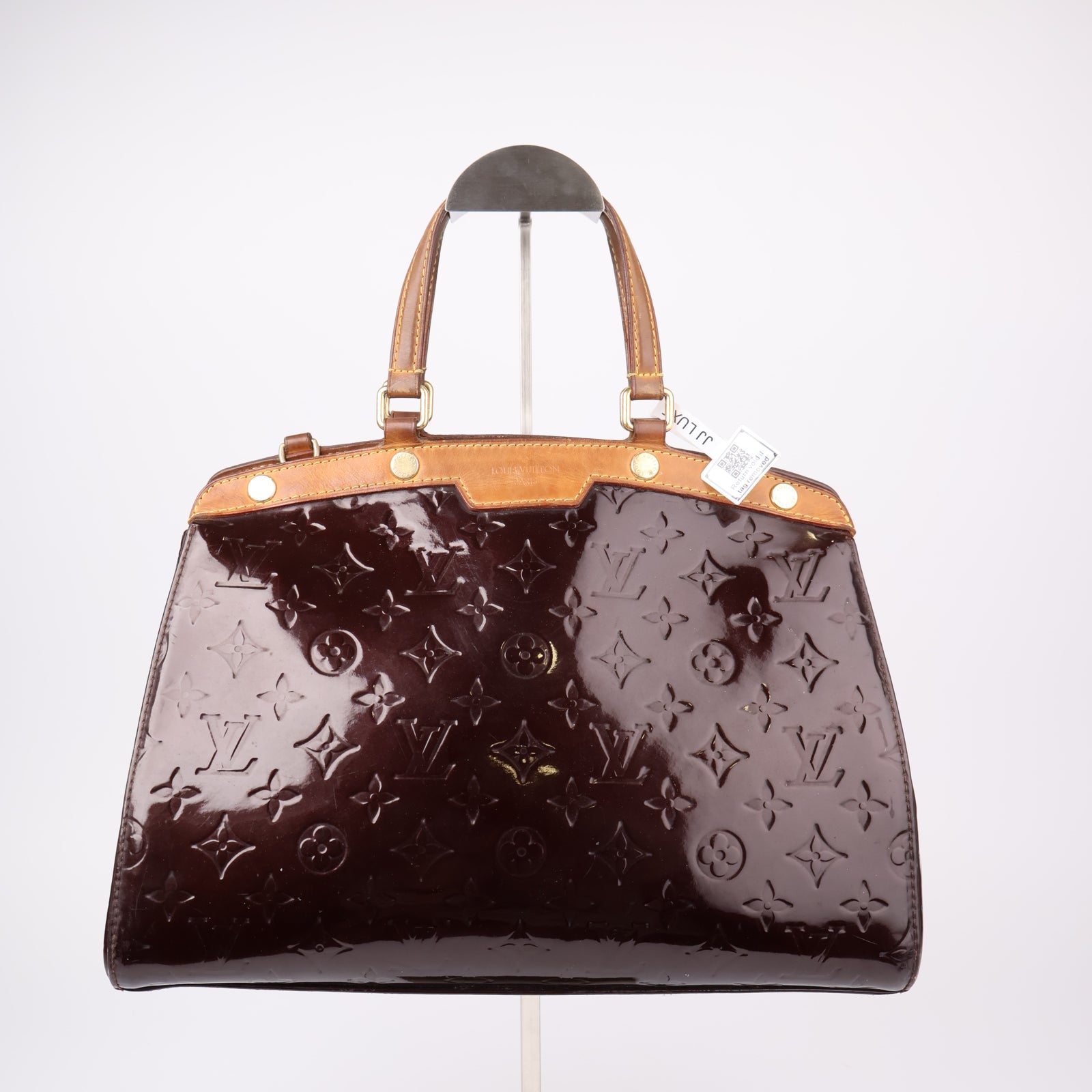 J1208-Louis Vuitton GM Brea amarante monogram patent leather tote bag- Pre Owned