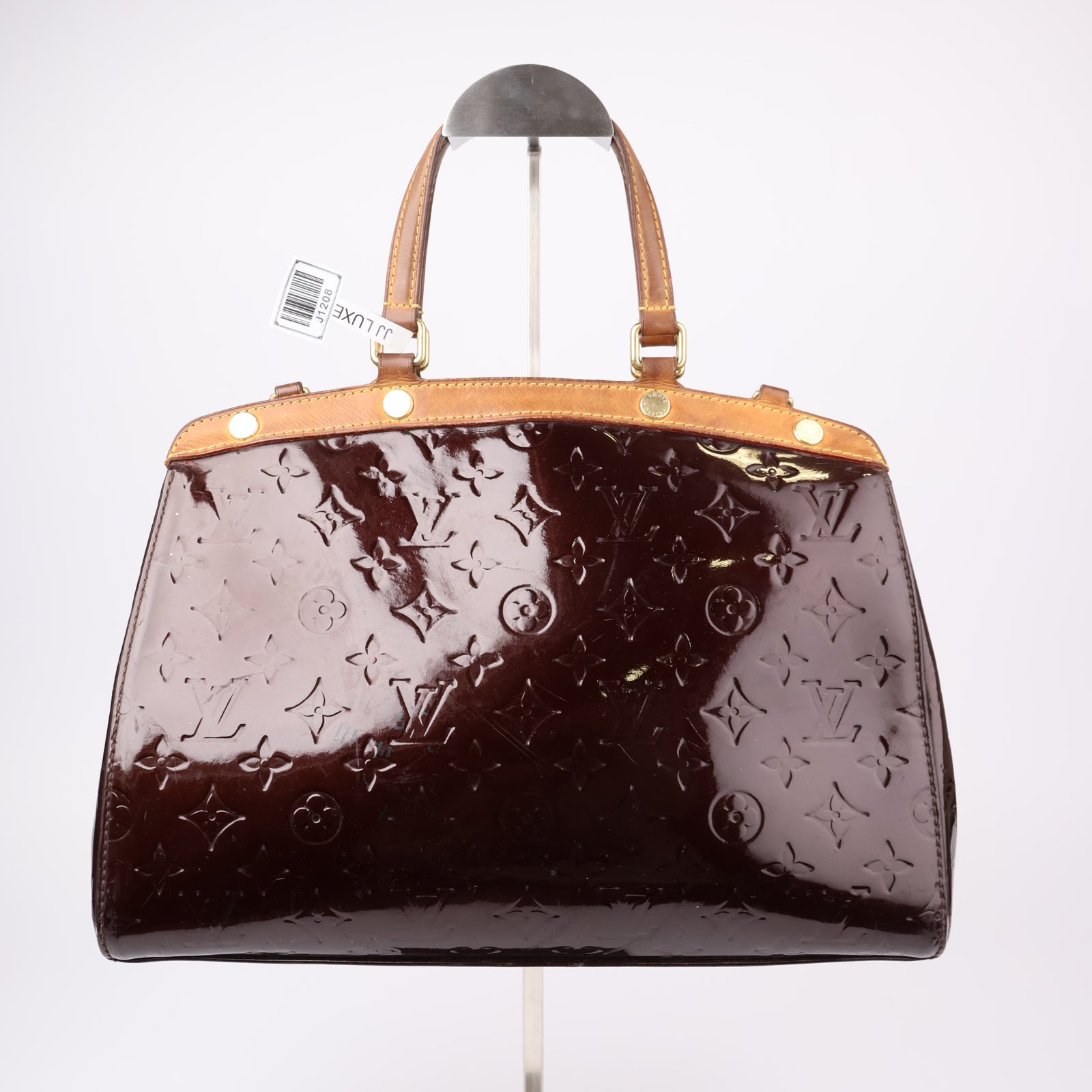J1208-Louis Vuitton GM Brea amarante monogram patent leather tote bag- Pre Owned