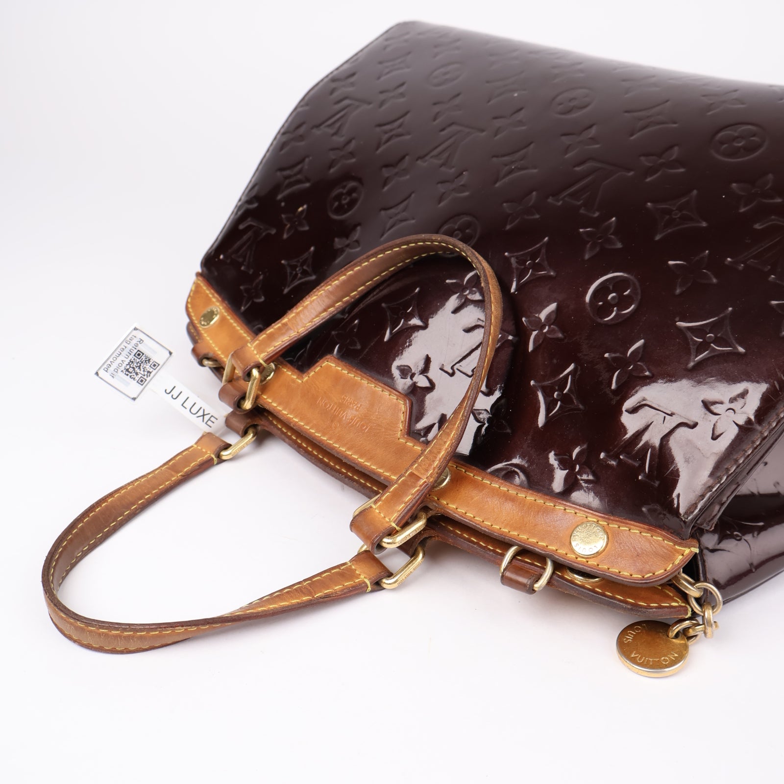 J1208-Louis Vuitton GM Brea amarante monogram patent leather tote bag- Pre Owned