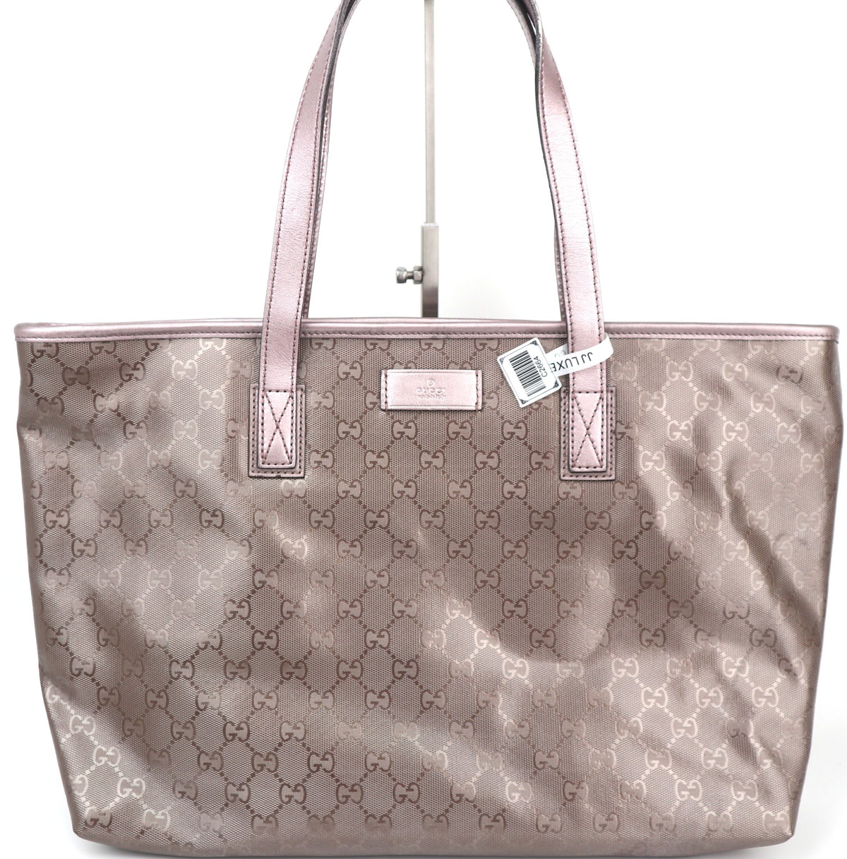 C2664 Gucci Tote Bag GG Imprimé Medium | Pre-Owned Excellent Light Purple Polyvinyl chloride (PVC) GG Imprimé