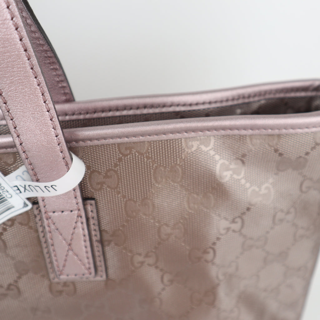 C2664 Gucci Tote Bag GG Imprimé Medium | Pre-Owned Excellent Light Purple Polyvinyl chloride (PVC) GG Imprimé