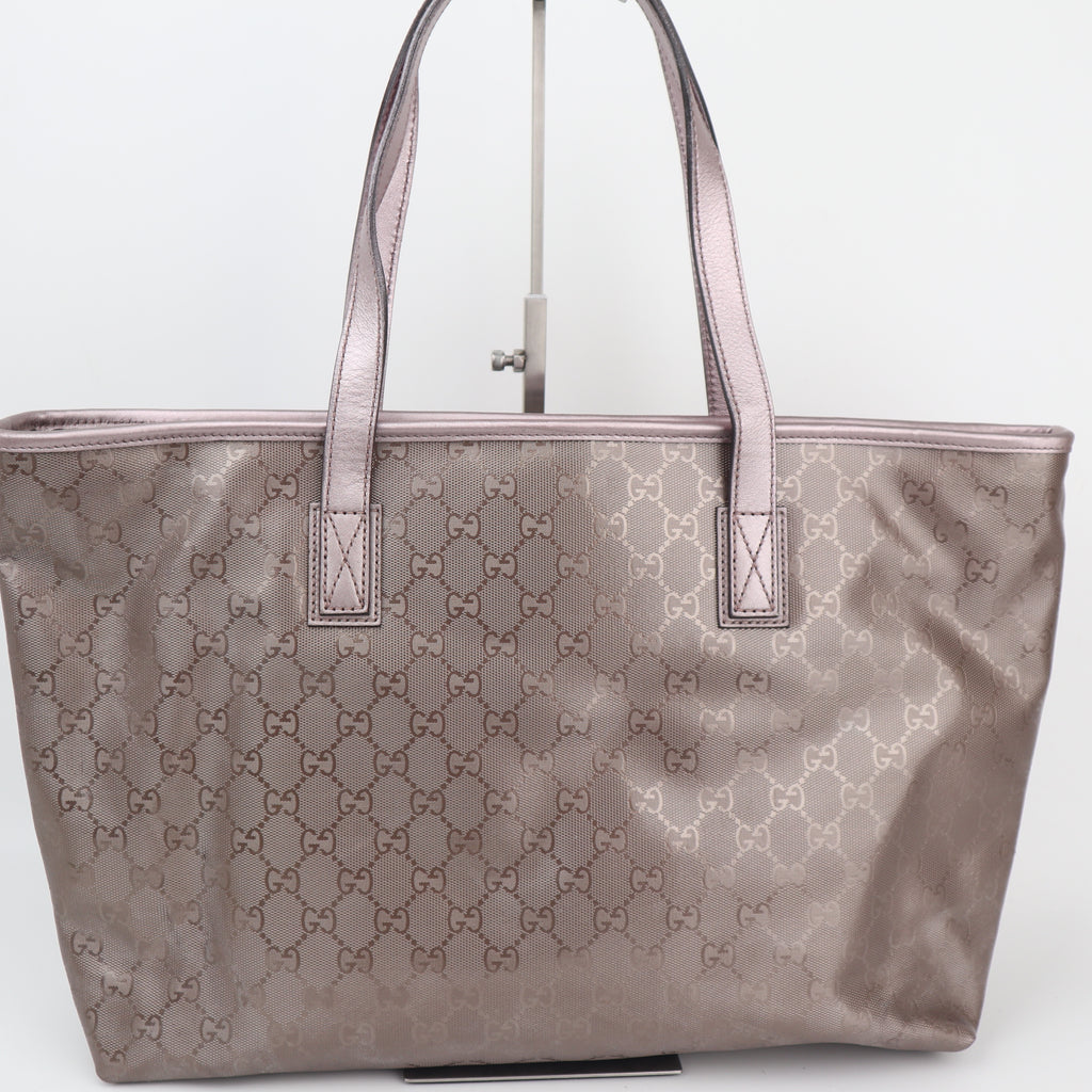C2664 Gucci Tote Bag GG Imprimé Medium | Pre-Owned Excellent Light Purple Polyvinyl chloride (PVC) GG Imprimé