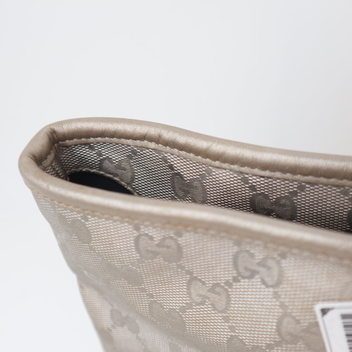 C2665 Gucci Tote Bag GG Imprimé Medium | Pre-Owned Excellent Silver Polyvinyl chloride (PVC) GG Imprimé