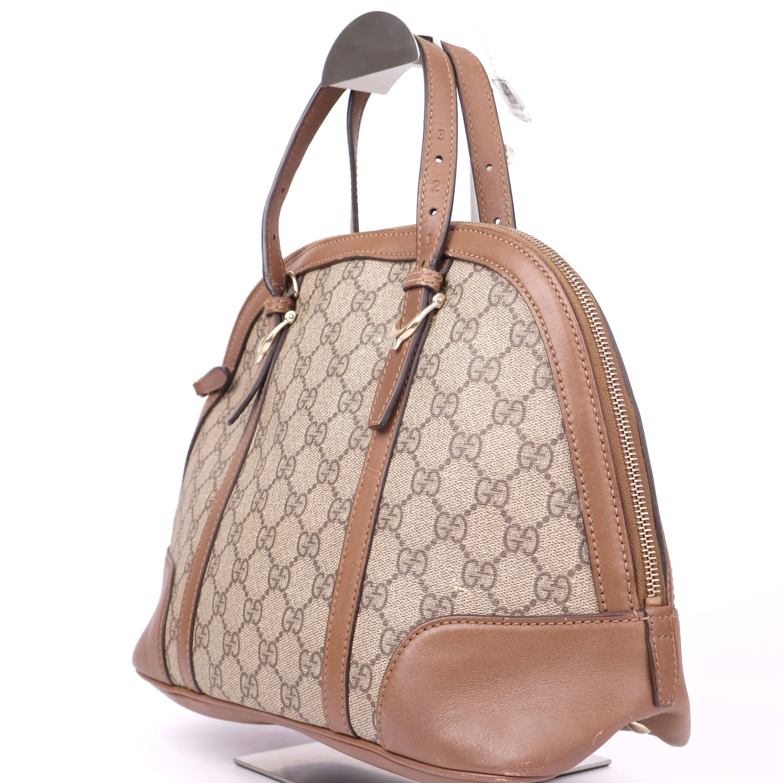 J1196 GUCCI GG Supreme Monogram Top Handle Dome Bag- Pre Owned