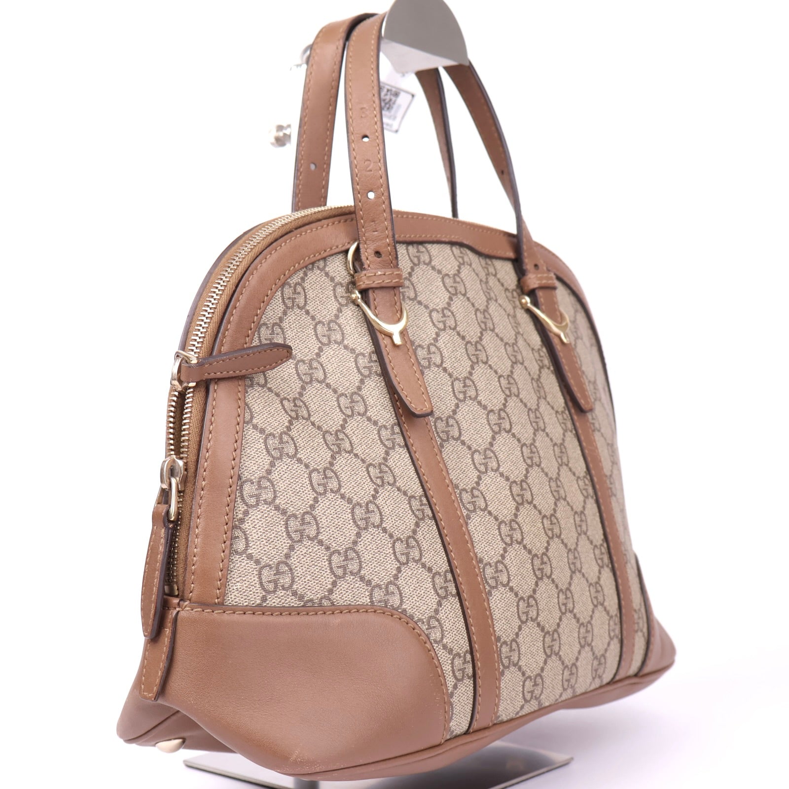 J1196 GUCCI GG Supreme Monogram Top Handle Dome Bag- Pre Owned