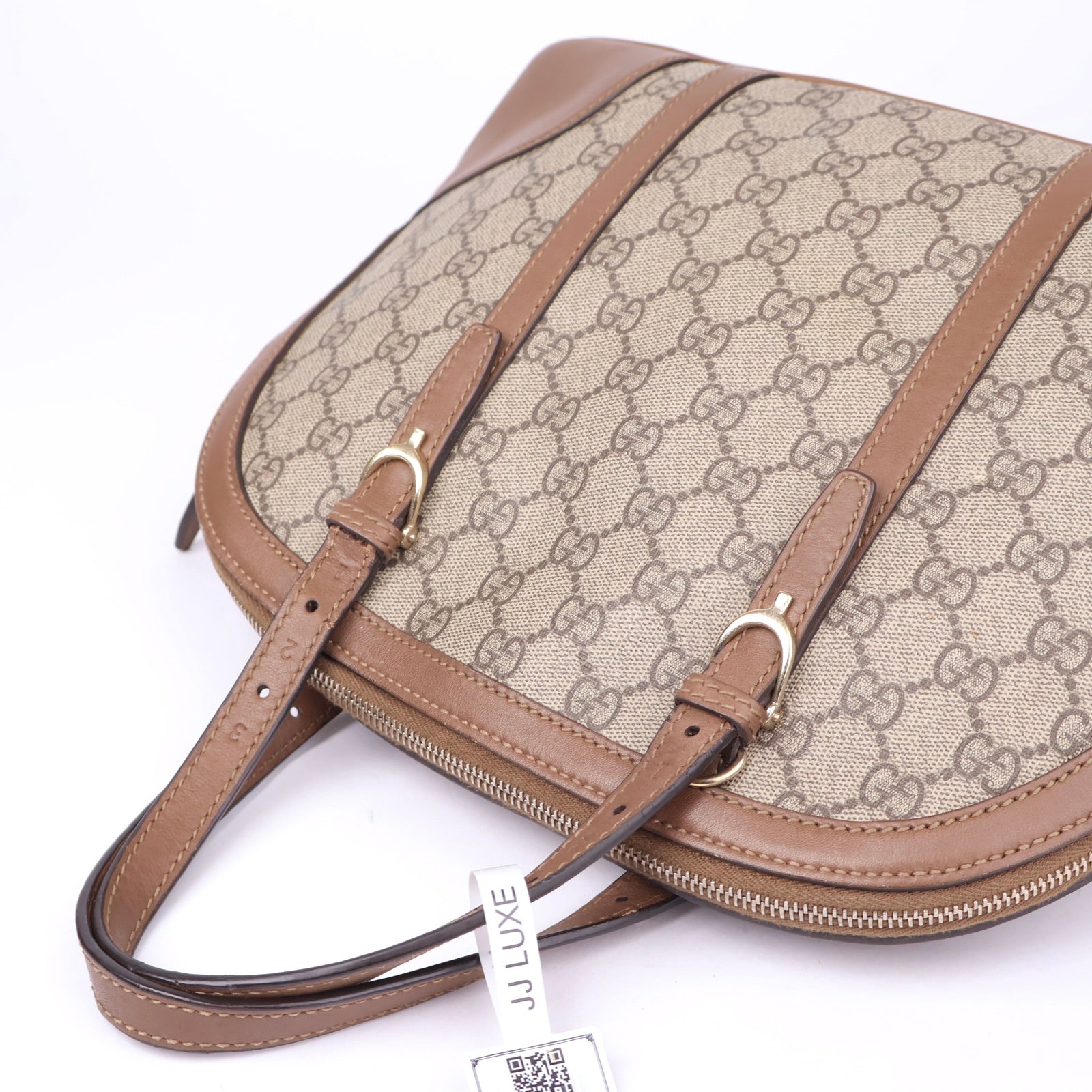 J1196 GUCCI GG Supreme Monogram Top Handle Dome Bag- Pre Owned