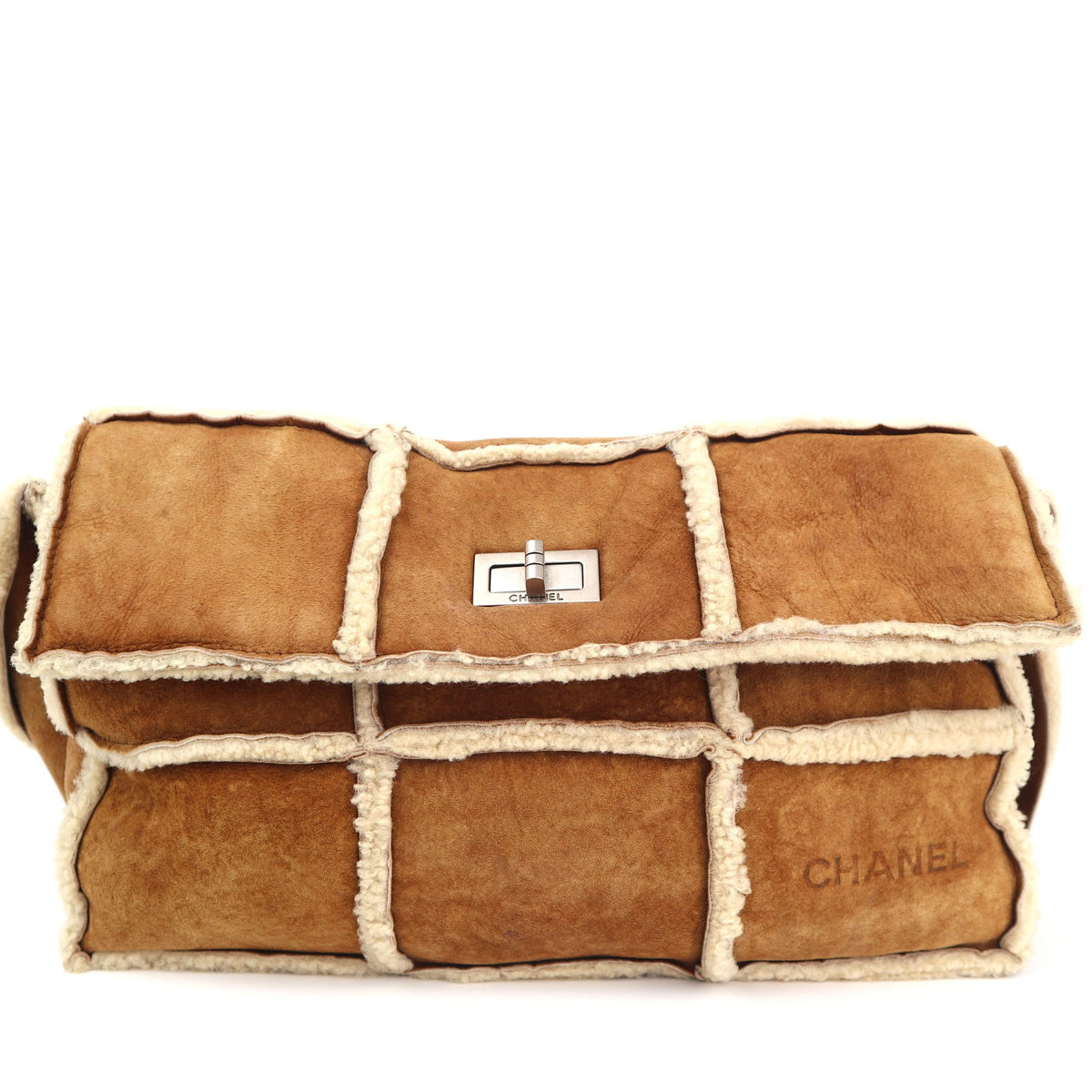 C2672 Chanel Shoulder Bag Suede & Shearling Vintage Shoulder Bag | Pre-Owned Very Good Suede, Shearling