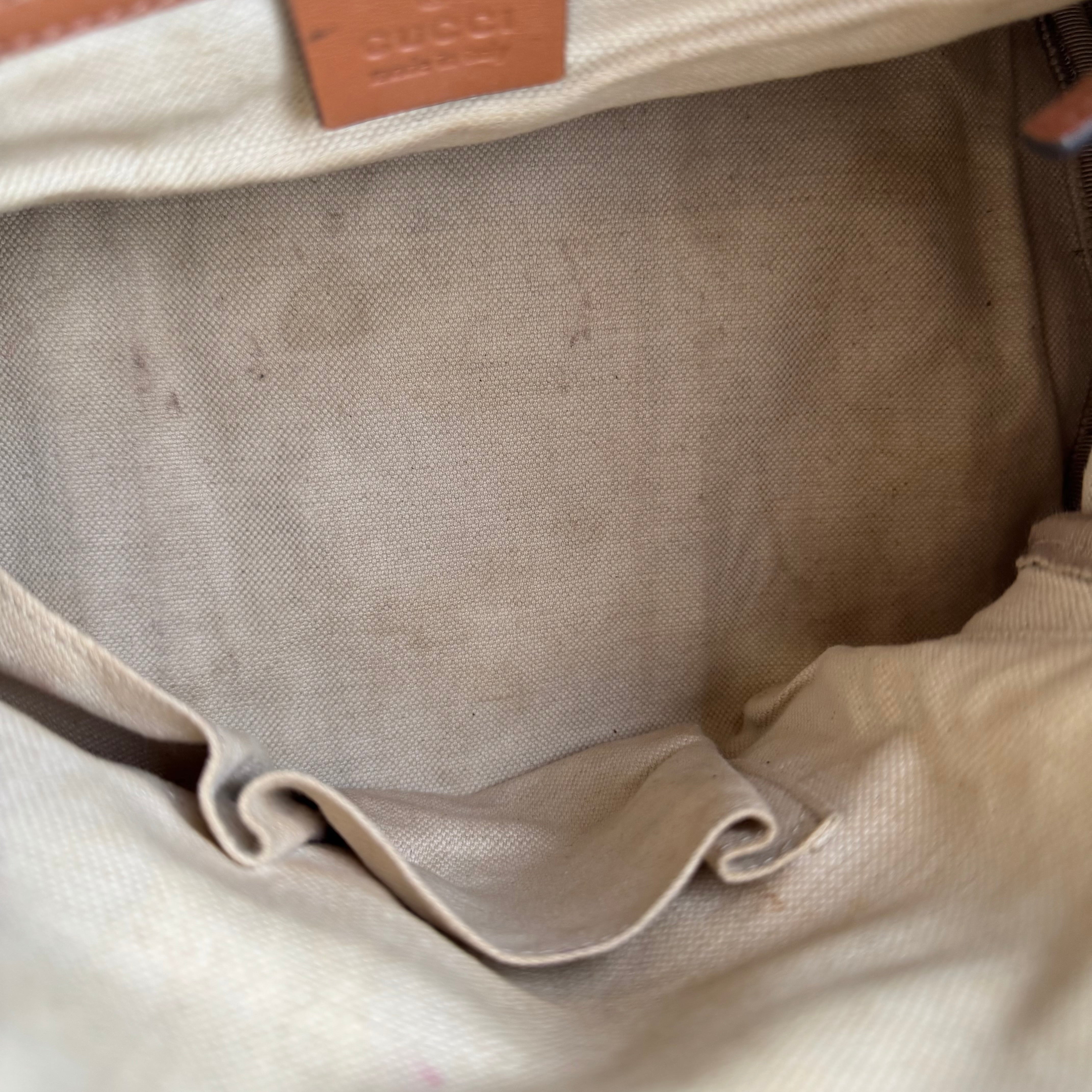 J3615 Gucci Boston Bowling Bag Guccissima Canvas- Pre Owned