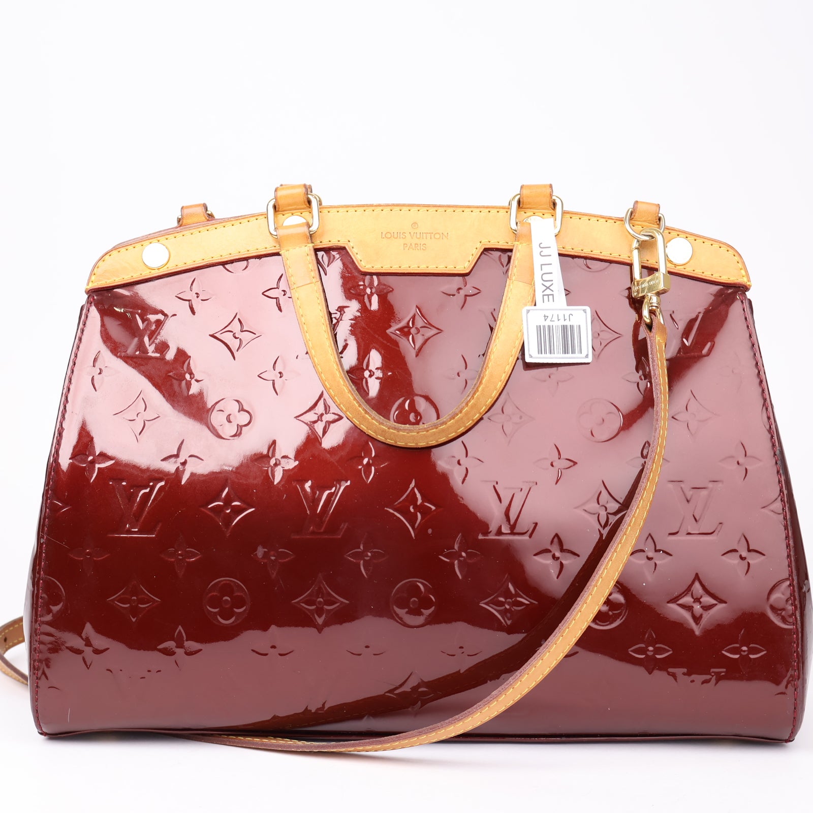 J1174 Louis Vuitton Brea Bag in Amarante Vernis - Pre Owned