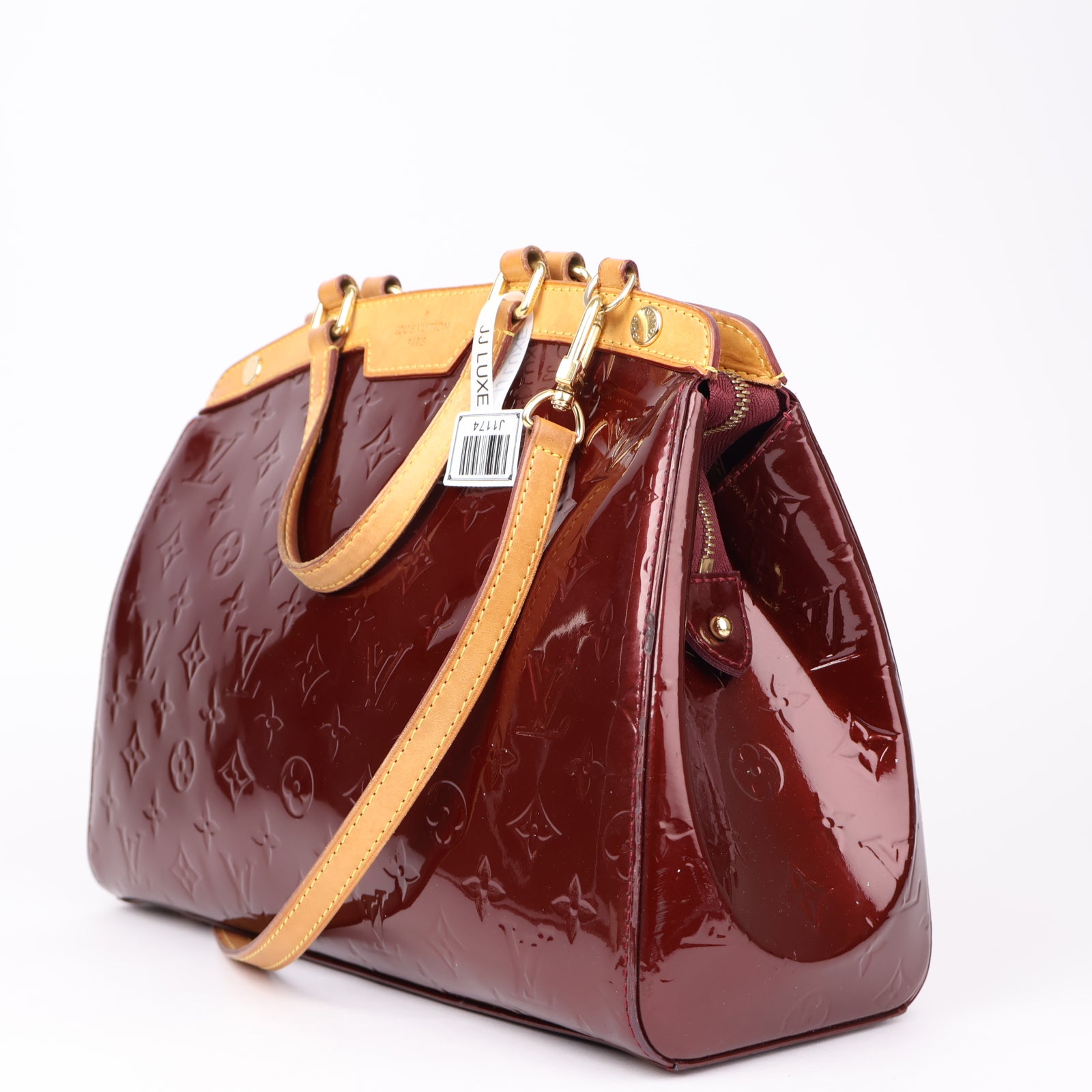 J1174 Louis Vuitton Brea Bag in Amarante Vernis - Pre Owned