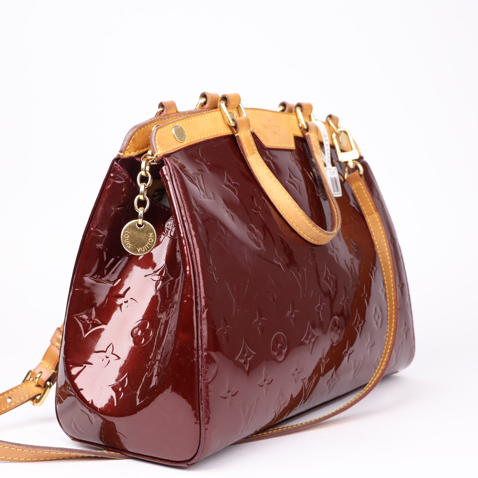 J1174 Louis Vuitton Brea Bag in Amarante Vernis - Pre Owned