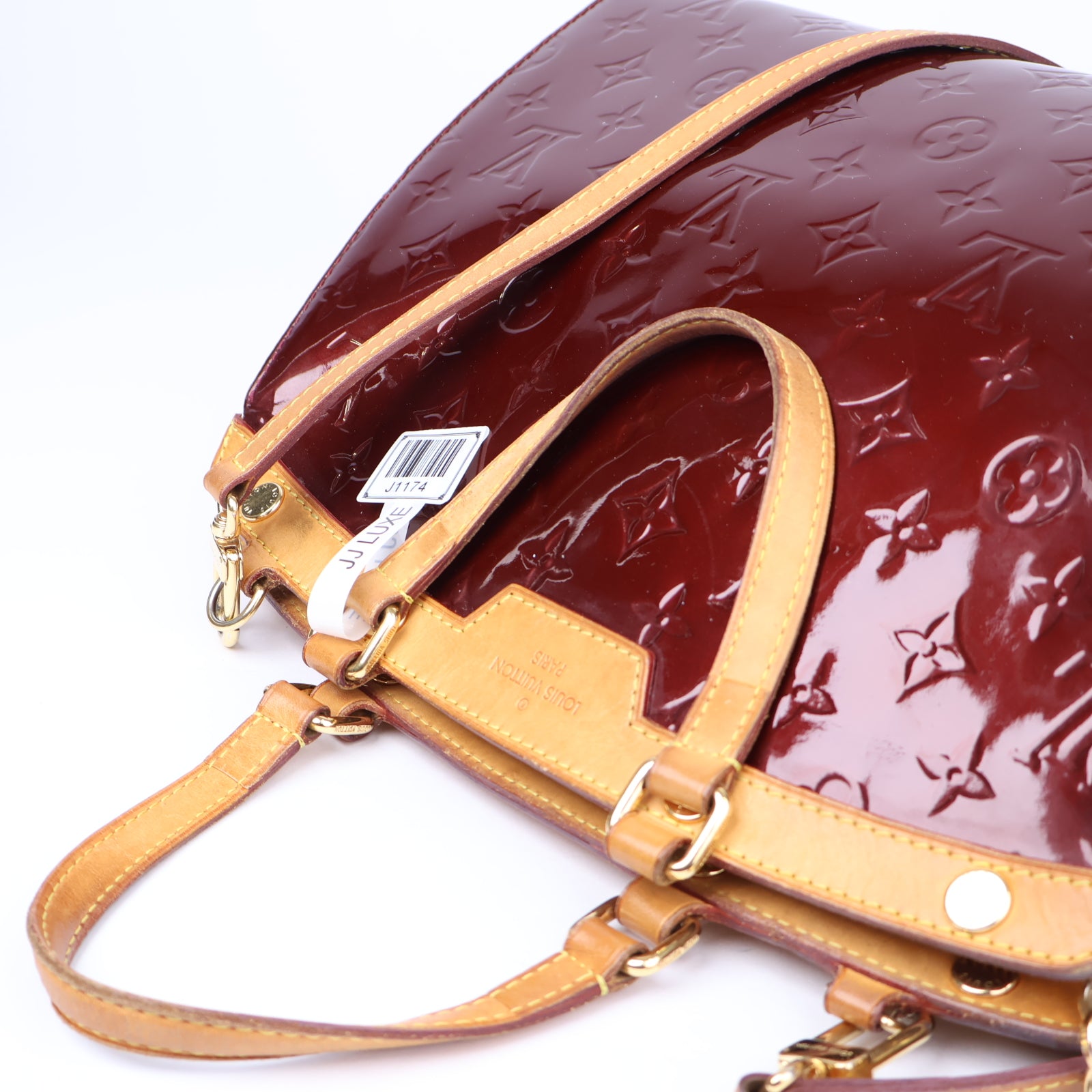 J1174 Louis Vuitton Brea Bag in Amarante Vernis - Pre Owned