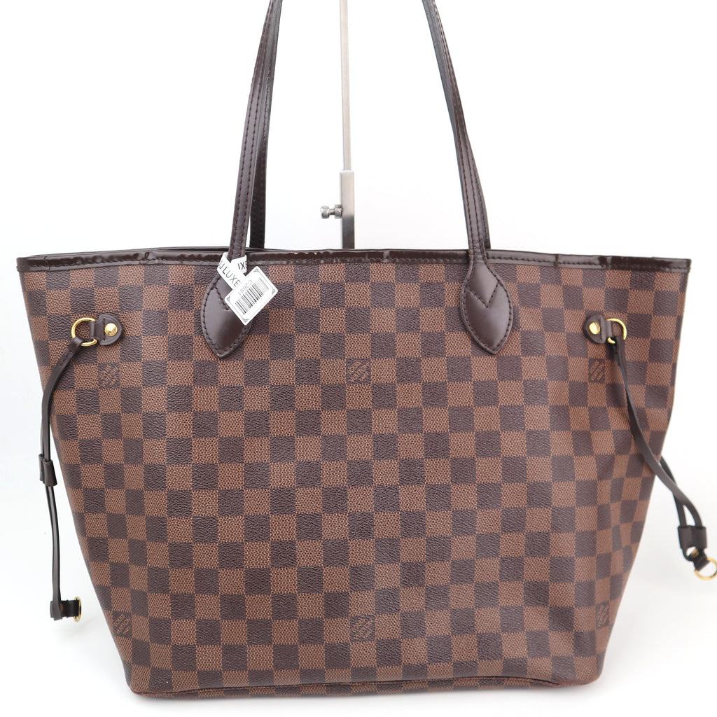 C2681R Louis Vuitton Tote Bag Damier Ebène Neverfull MM | Pre-Owned Excellent Brown Damier Ebene Canvas