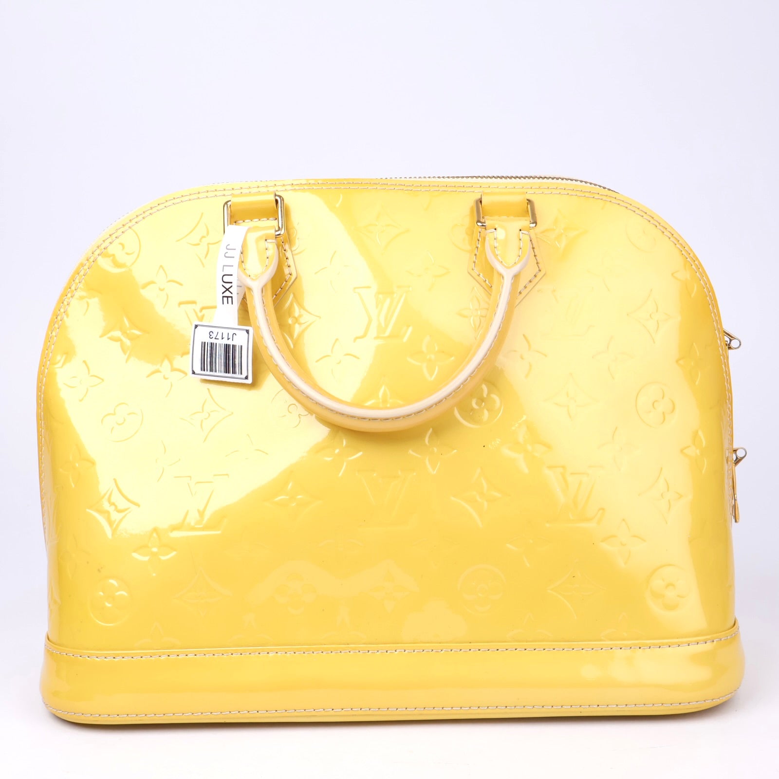J1173 Louis Vuitton Citrine Monogram Vernis Alma PM Bag- Pre Owned