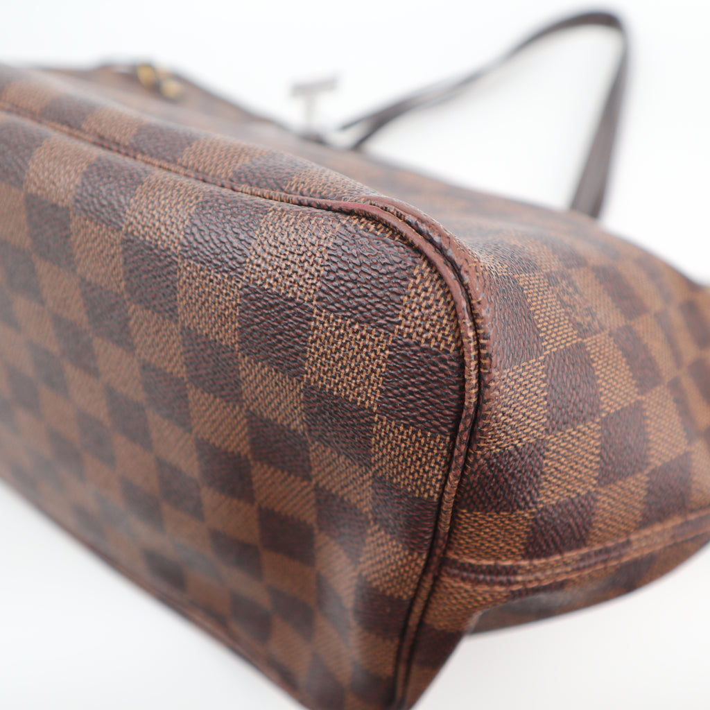 C2681R Louis Vuitton Tote Bag Damier Ebène Neverfull MM | Pre-Owned Excellent Brown Damier Ebene Canvas
