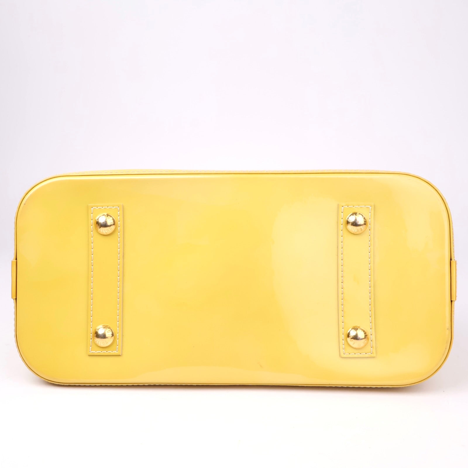 J1173 Louis Vuitton Citrine Monogram Vernis Alma PM Bag- Pre Owned