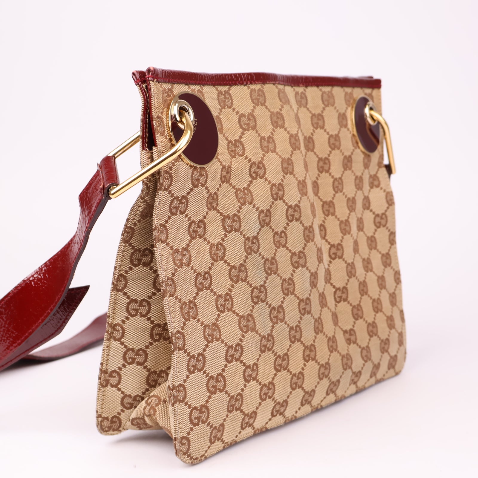 J1188 Gucci GG Canvas Eclipse Neutrals Crossbody Bags- Pre Owned