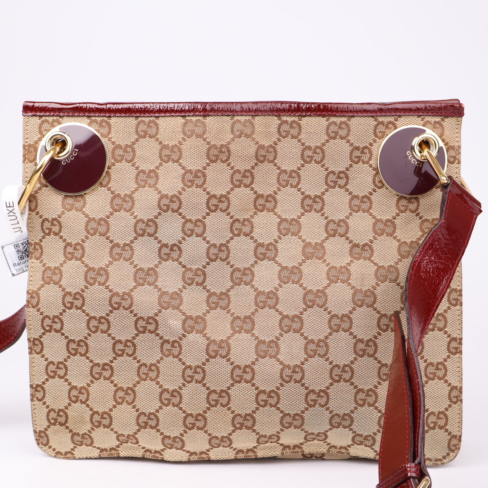 J1188 Gucci GG Canvas Eclipse Neutrals Crossbody Bags- Pre Owned