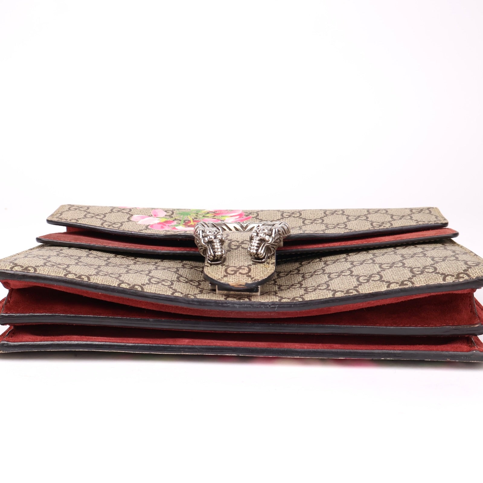 J1194 GUCCI GG Supreme Blooms Coated Canvas Small Dionysus Shoulder Bag- Pre Owned