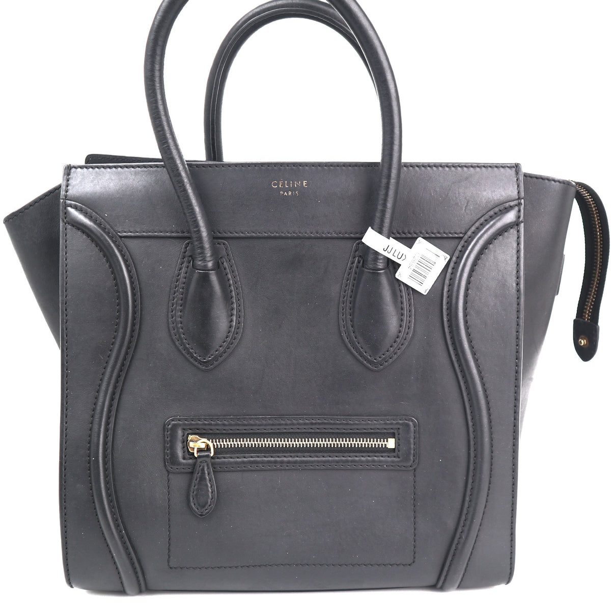 C2684 Celine Top Handle Bag Luggage Black | Pre-Owned Very Good Black