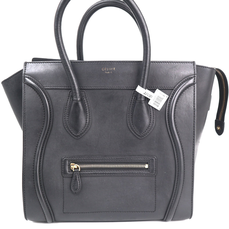 C2684 Celine Top Handle Bag Luggage Black | Pre-Owned Very Good Black