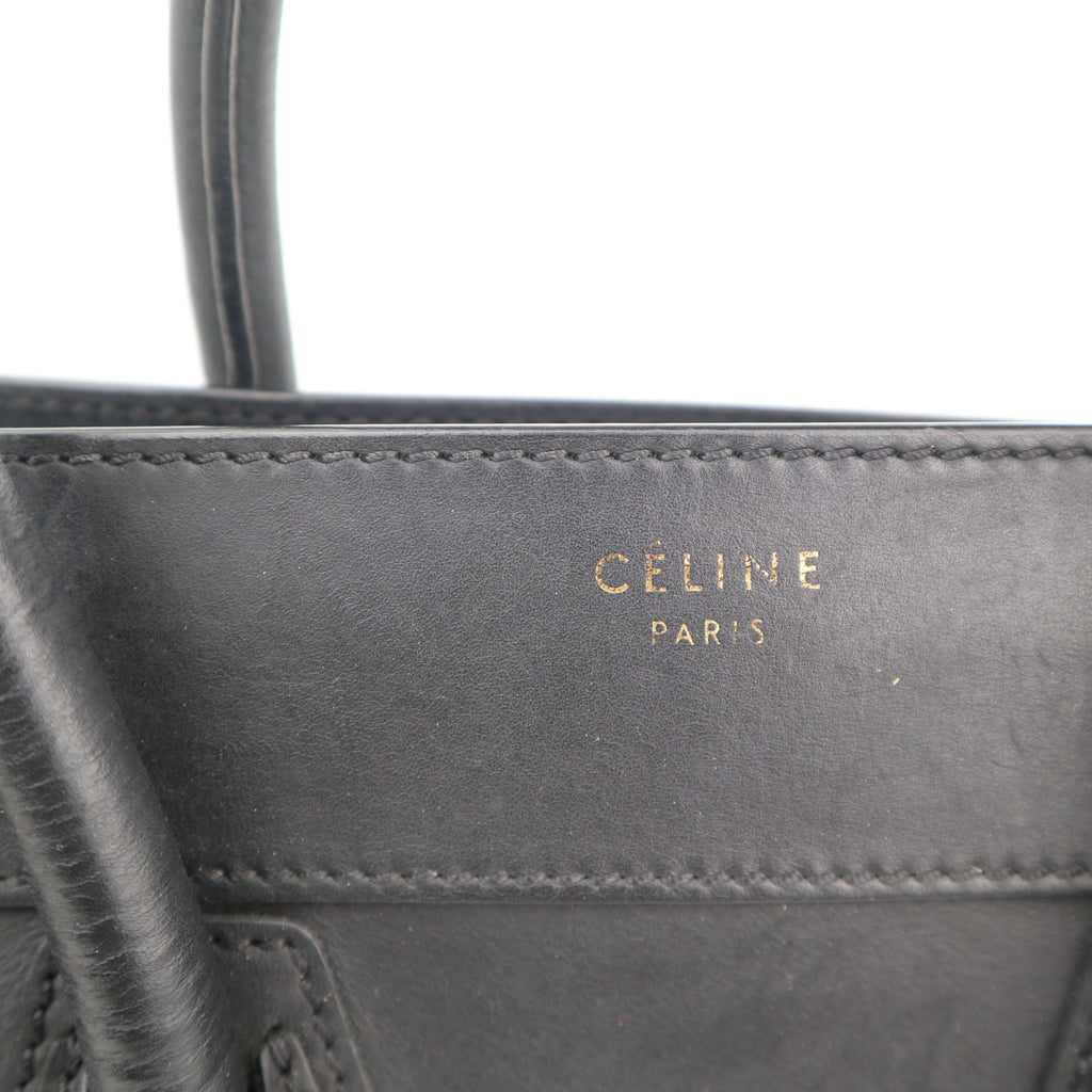C2684 Celine Top Handle Bag Luggage Black | Pre-Owned Very Good Black