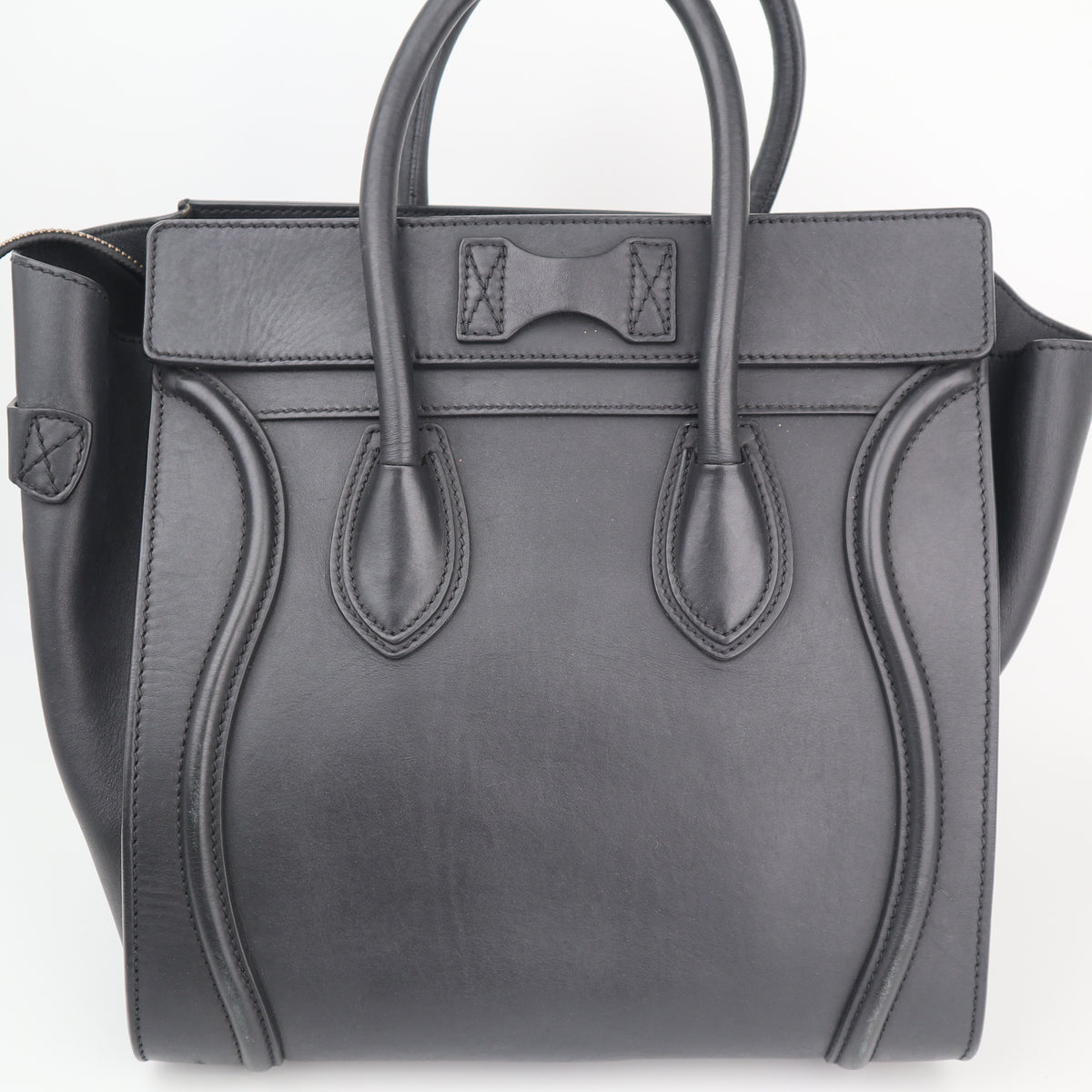 C2684 Celine Top Handle Bag Luggage Black | Pre-Owned Very Good Black