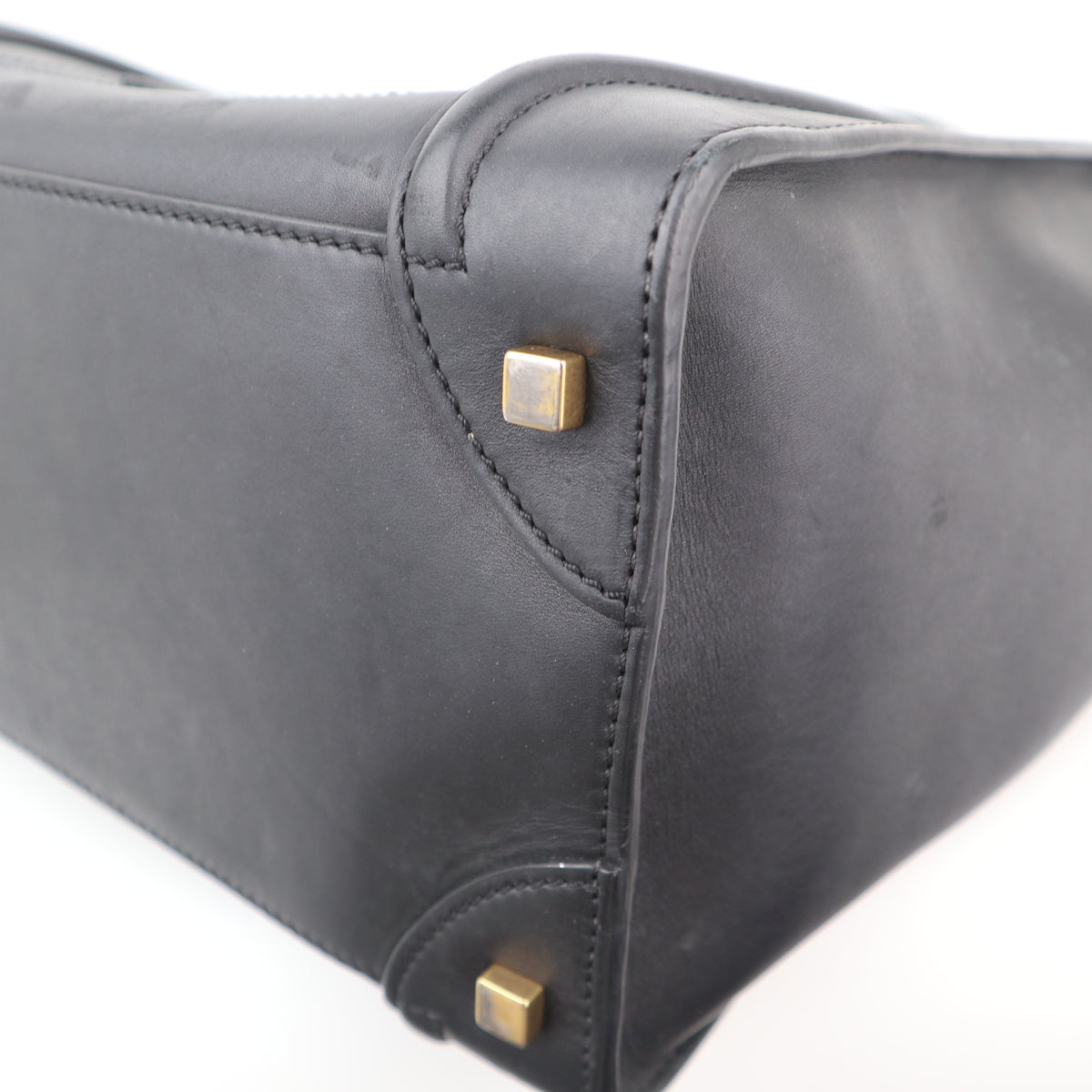 C2684 Celine Top Handle Bag Luggage Black | Pre-Owned Very Good Black