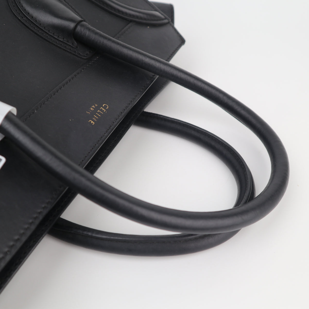 C2684 Celine Top Handle Bag Luggage Black | Pre-Owned Very Good Black