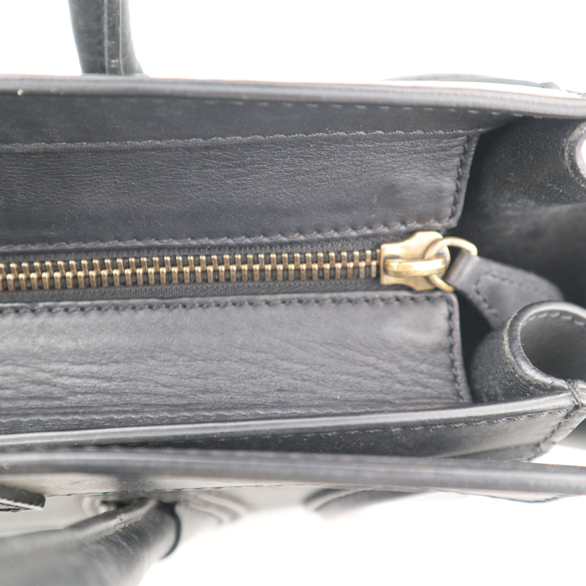 C2684 Celine Top Handle Bag Luggage Black | Pre-Owned Very Good Black