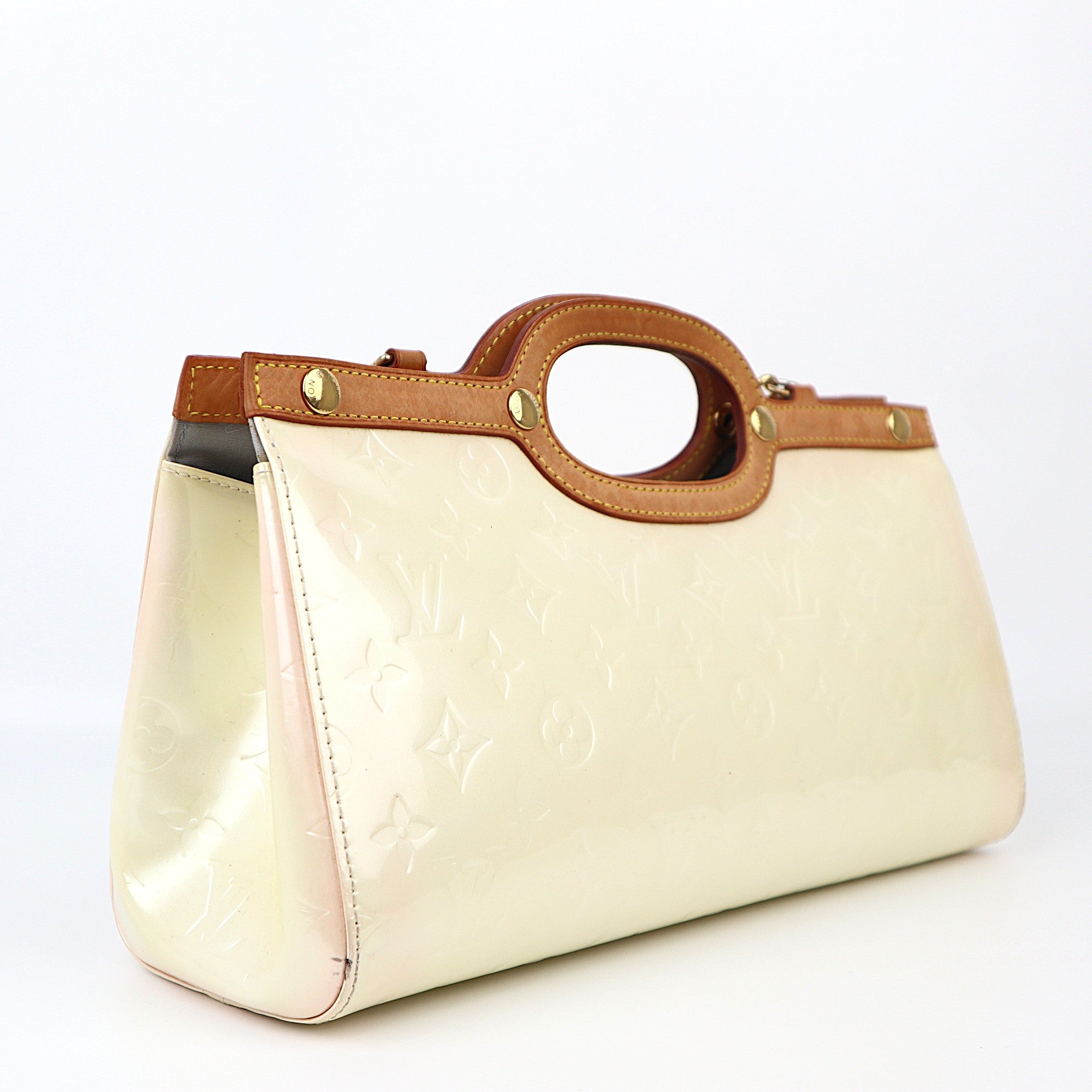 C1211 Louis Vuitton Perle Monogram Vernis Roxbury Drive Bag -Pre Owned