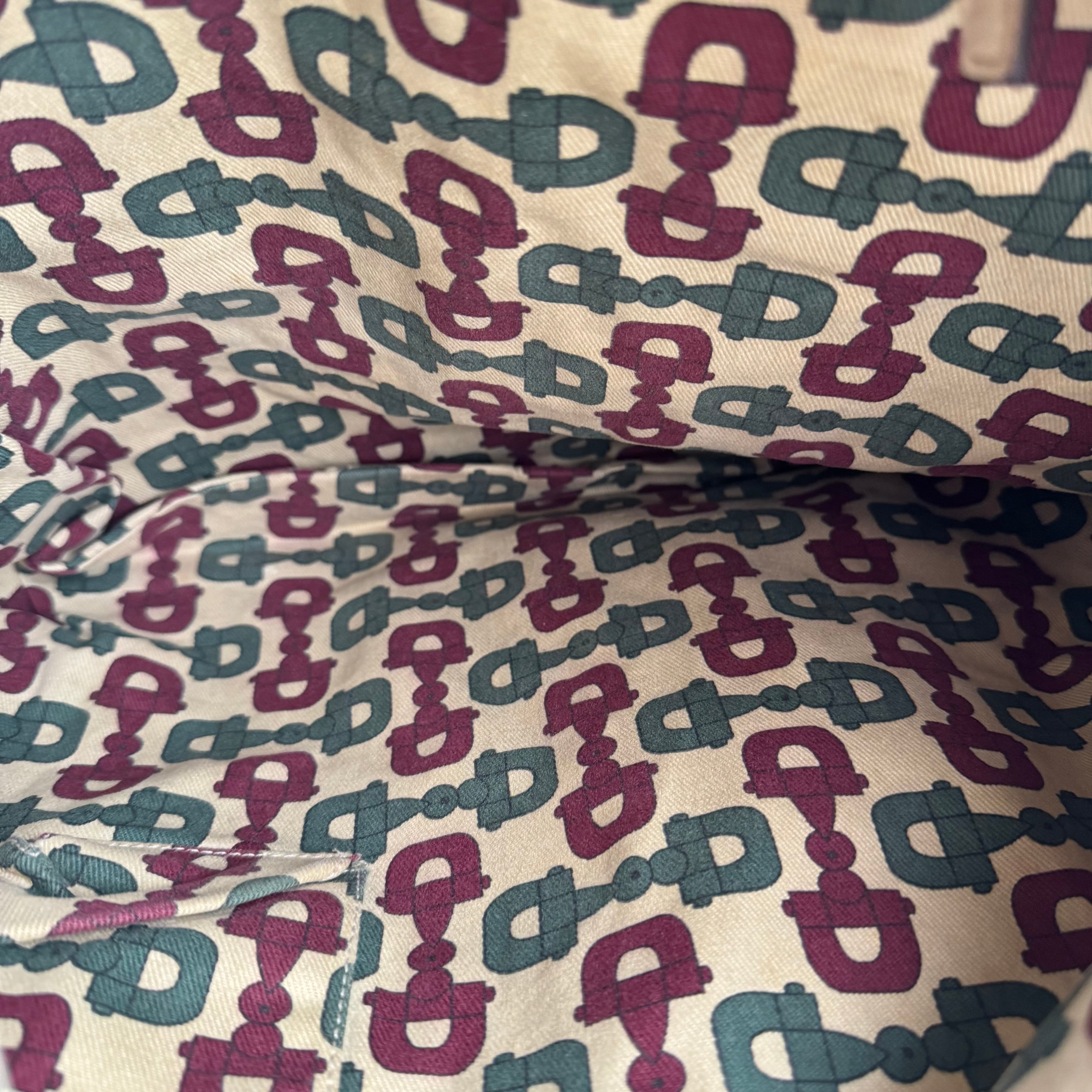 J3622 GUCCI Bamboo GG Canvas Guccissima Hand Bag- Pre Owned